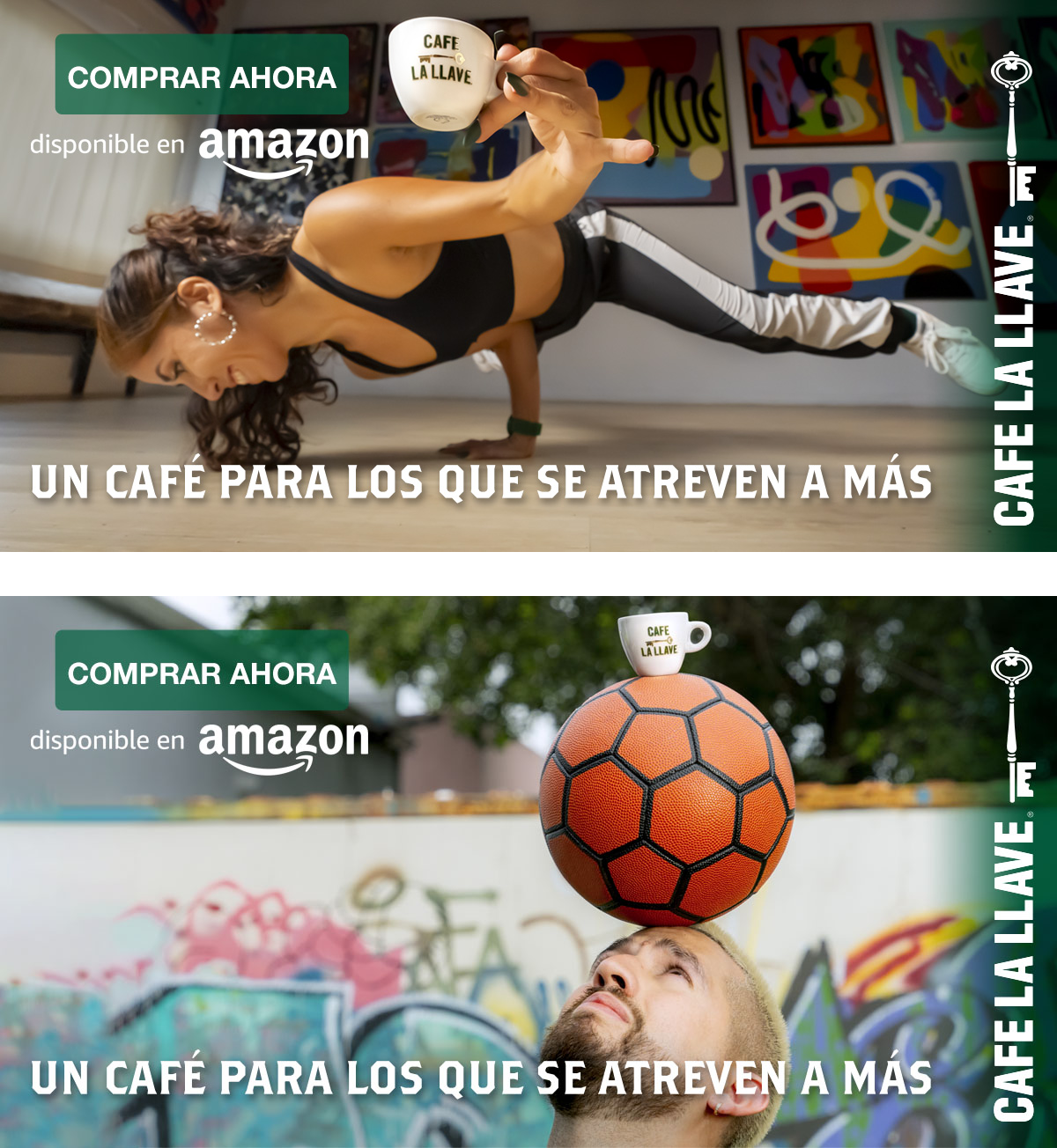 Example advertisements for Cafe La Llave brand